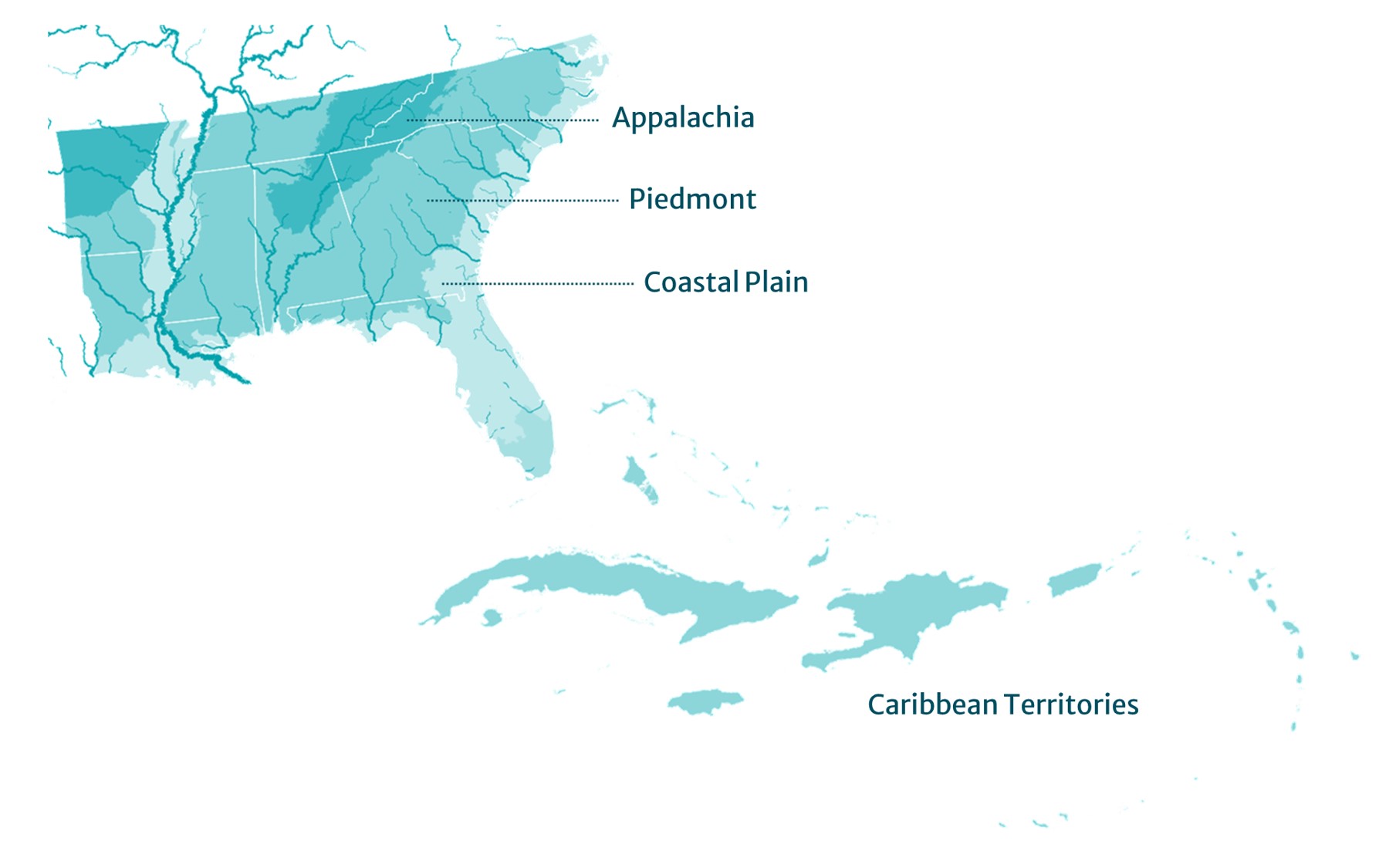 Ecological Regions that SE WREN Works in